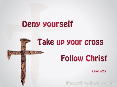 Luke 9:23 Deny Yourself (maroon)